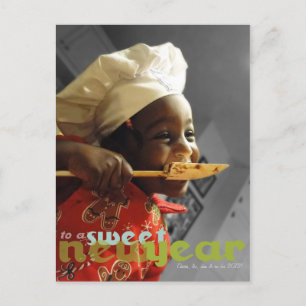 Faites cuire une carte postale douce de photo de