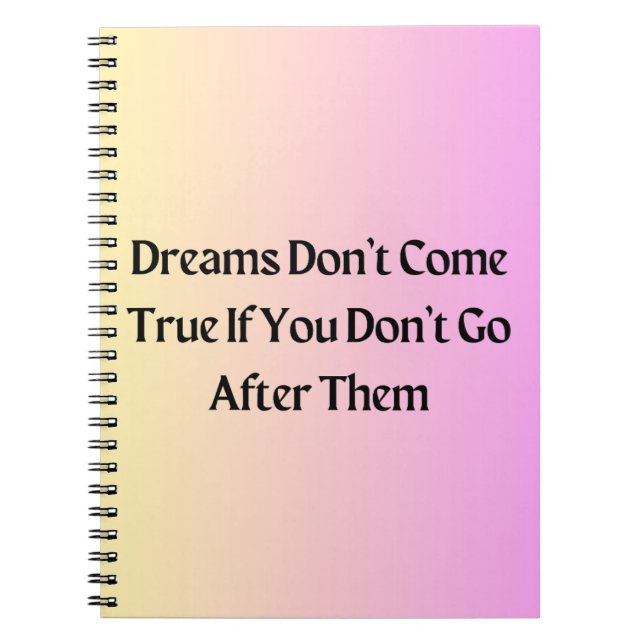 Faites de vos rêves un véritable Carnet d'inspirat (Devant)