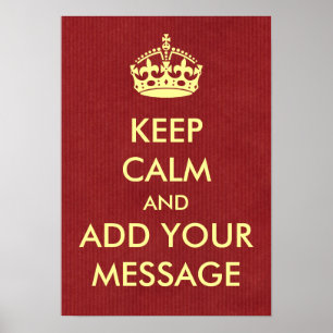 Faites de votre propre affiche pour garder le calm