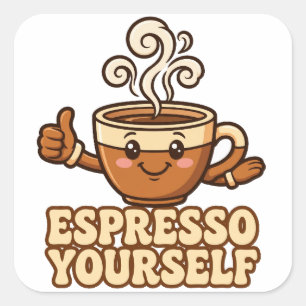 Faites du café expresso Cute Autocollant de jeu de