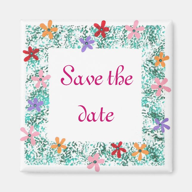 Faites gagner la date, magnet de frontière de (Devant)