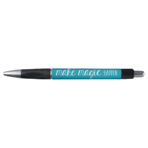 Faites la magie se produire stylo turquoise