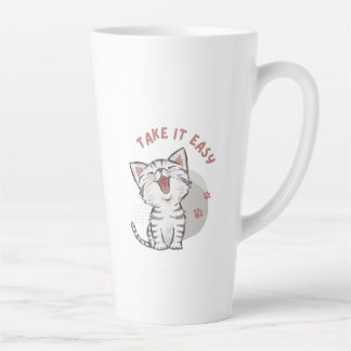 "FAITES-LE FACILEMENT" Kitten Latte Mug