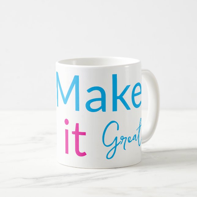 Faites-le super ! Moments début Café Floral Mug (Devant droit)