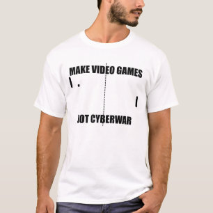 Faites le T-shirt de cyberguerre de jeux vidéo pas