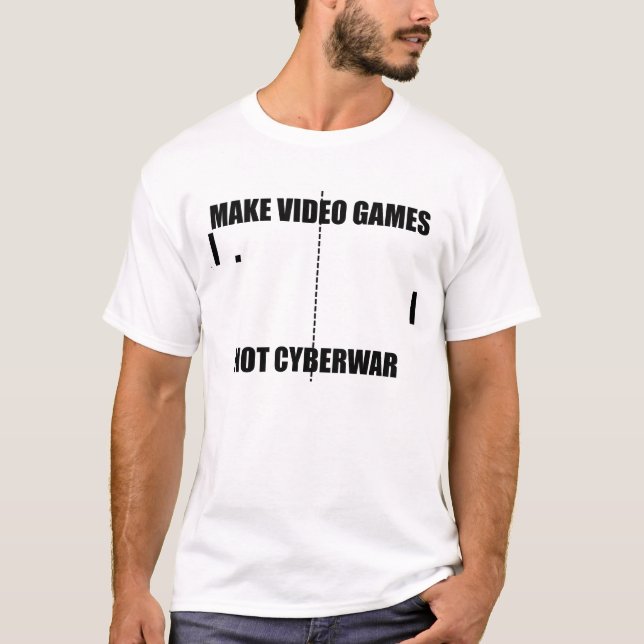 Faites le T-shirt de cyberguerre de jeux vidéo pas (Devant)
