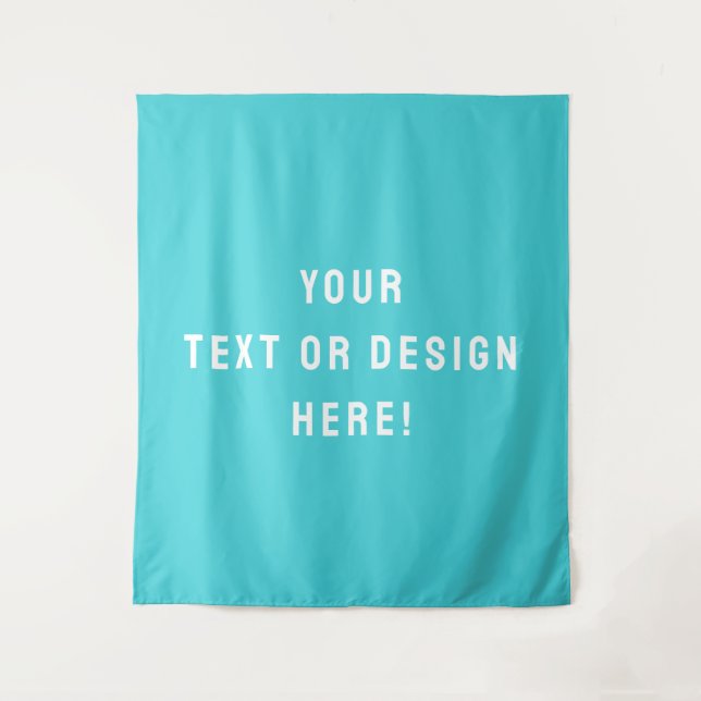 Faites-le vôtre – Grande Tapisserie Bleue Cyan Per (Devant)