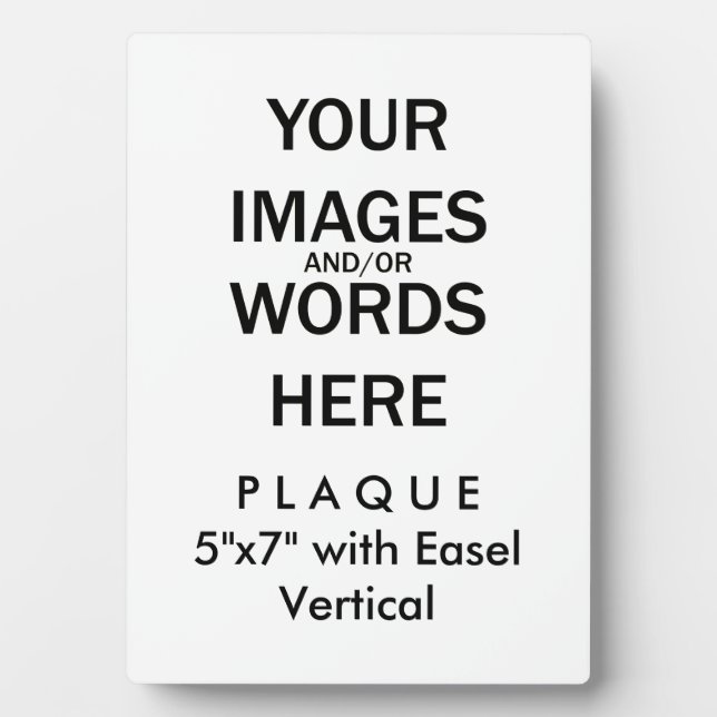 Faites-le vous-même - Plaque 5x7 avec Easel (Devant)