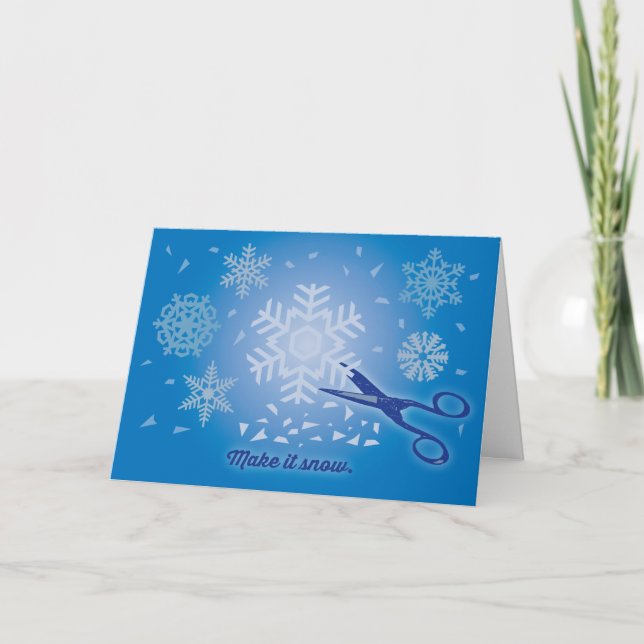 Faites-lui la carte de vacances de neige (Devant)