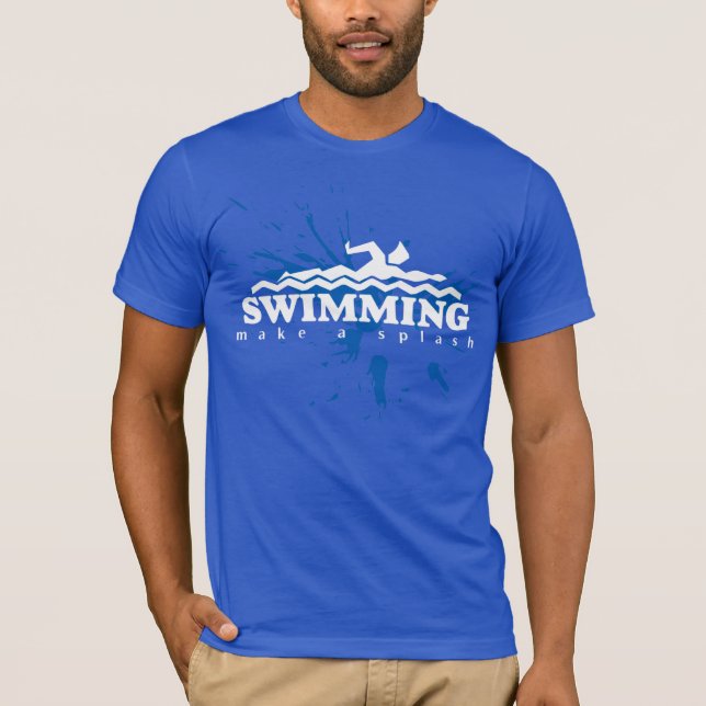 Faites un T-shirt de natation d'éclaboussure (Devant)