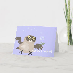 Faites un voeu ! Carte de voeux Owl