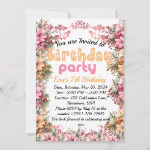 Faites un voeu : Invitation de fête d'anniversaire
