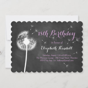 Faites un voeu ! Invitation du 18e anniversaire (v