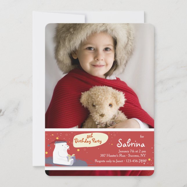 Faites une invitation de partie de photo de (Devant)