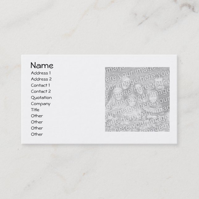 Faites vos propres cartes de visite (Devant)