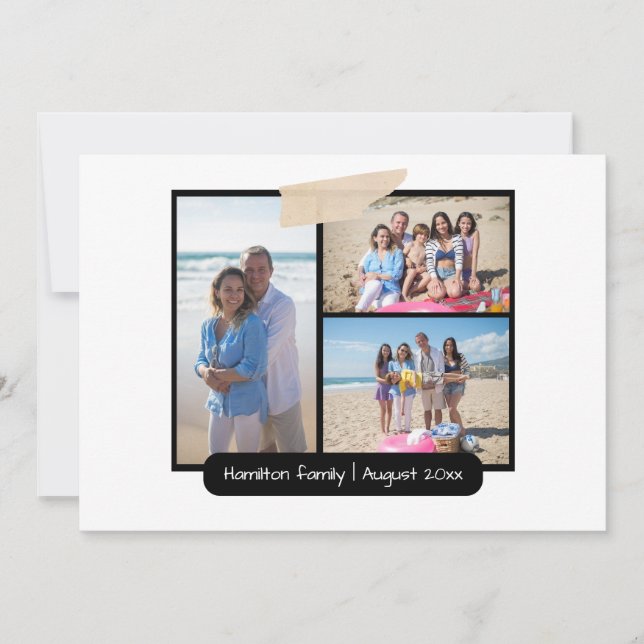 Faites votre propre 3 Collage photo carte personna (Devant)