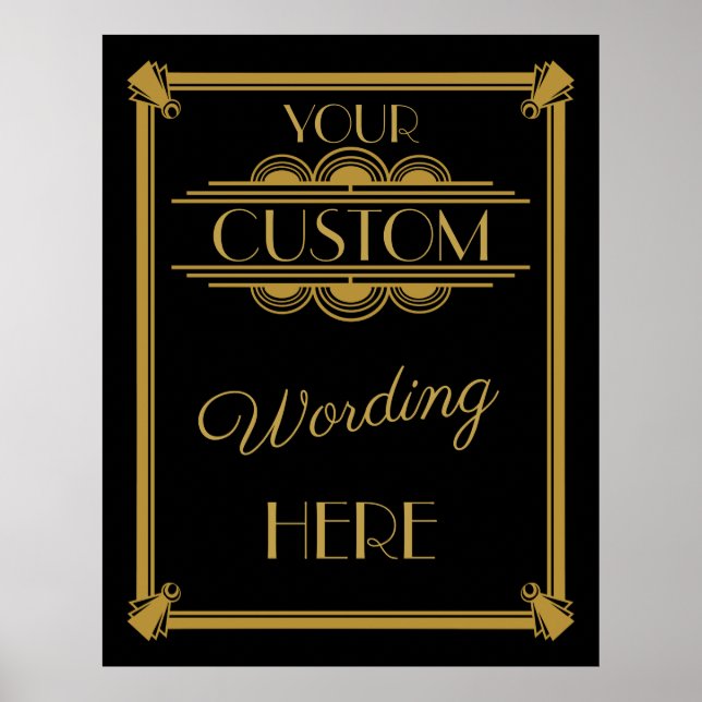 Faites votre propre affiche Art Déco Gatsby (Devant)