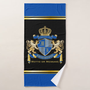 Faites votre propre armoirie de Lion d'or bleu