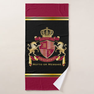 Faites votre propre blason Red Gold Unicorn Emblem