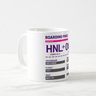 Faites Votre Propre Mug de Carte d'Embarquement