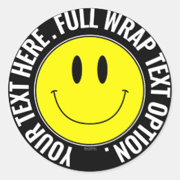Faites votre propre Smilie Sticker rond, Enveloppe
