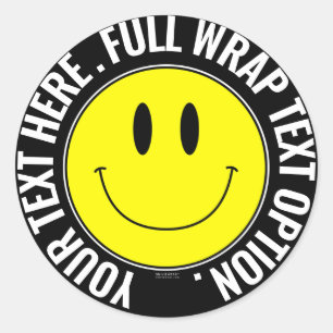 Faites votre propre Smilie Sticker rond, Enveloppe