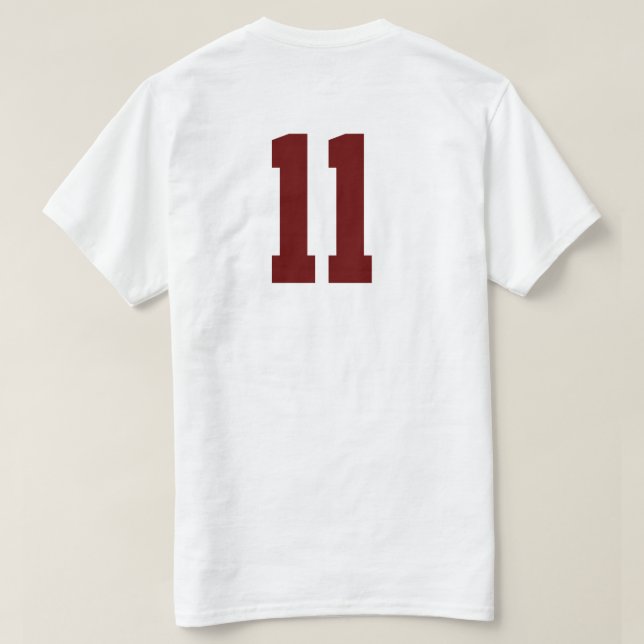 Faites votre propre T-shirt de nombres (Design dos)