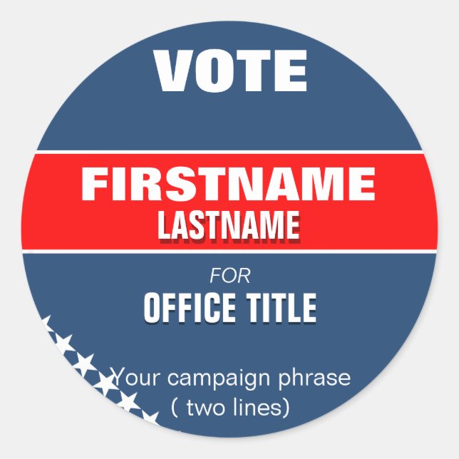 Faites votre Sticker rond de campagne (Devant)