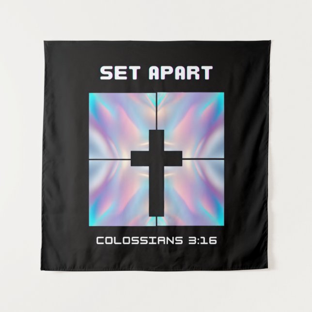 Faith Accent Pillow - Christian Home Decor Wandteppich (Vorderseite)