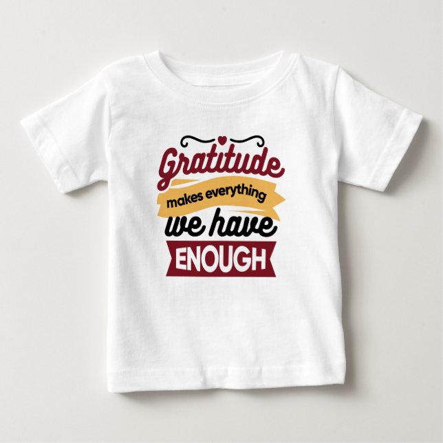 Faith and Gratitude Artwork – Uplifting Christian  Baby T-shirt (Vorderseite)