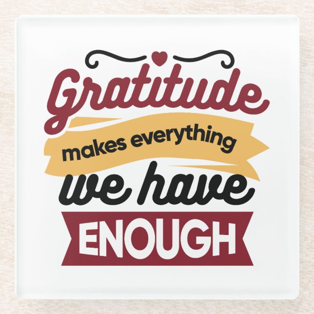 Faith and Gratitude Artwork – Uplifting Christian  Glasuntersetzer (Vorderseite)