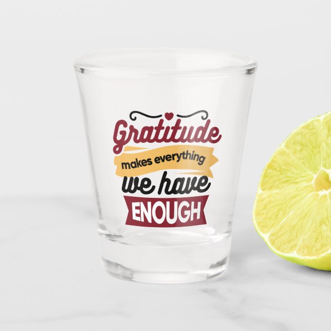 Faith and Gratitude Artwork – Uplifting Christian  Schnapsglas (Vorderseite)
