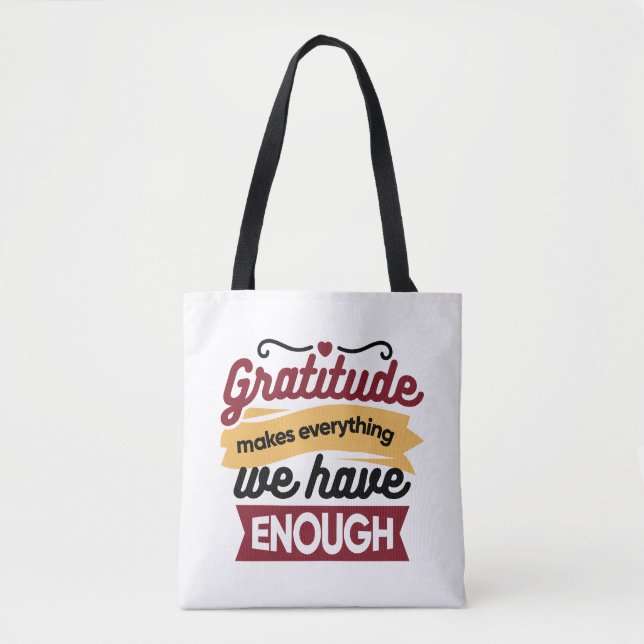 Faith and Gratitude Artwork – Uplifting Christian  Tasche (Vorderseite)