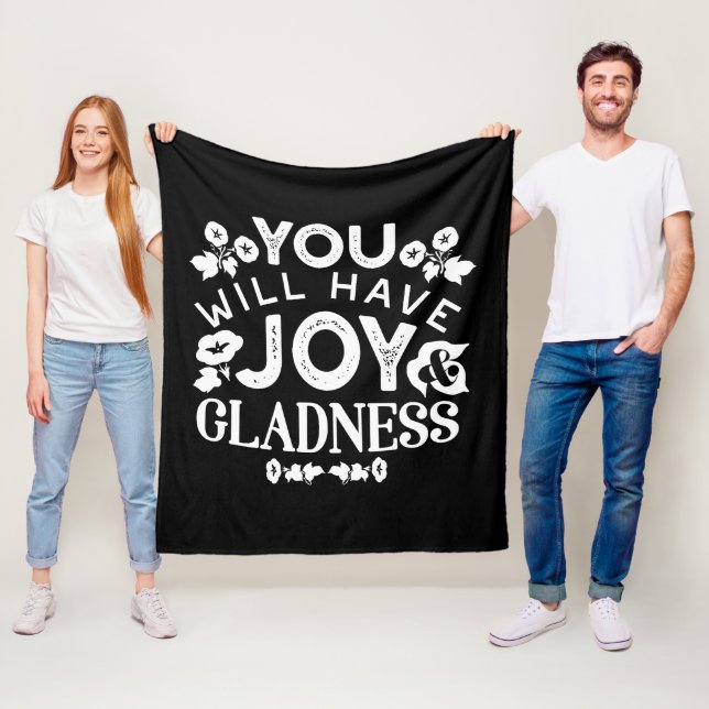 Faith and Happiness – Joy and Gladness Quotes Fleecedecke (Beispiel)