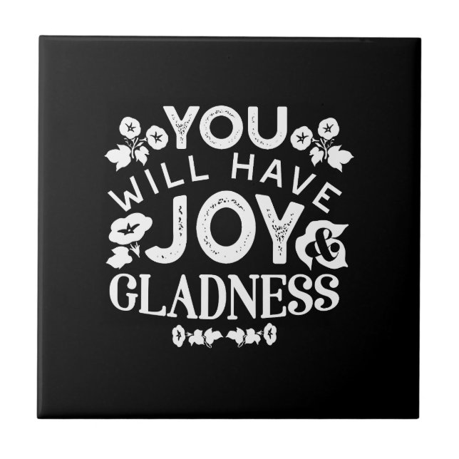 Faith and Happiness – Joy and Gladness Quotes Fliese (Vorderseite)
