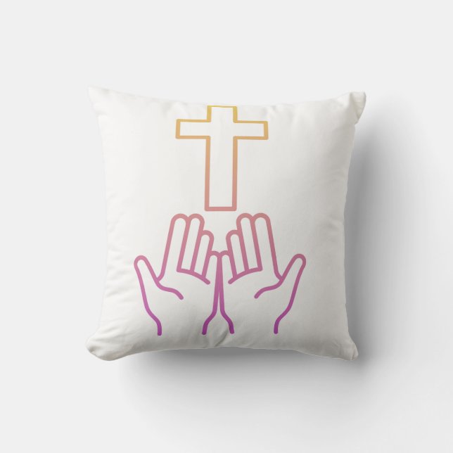 Faith and Worship Line Art pillows  Kissen (Vorderseite)
