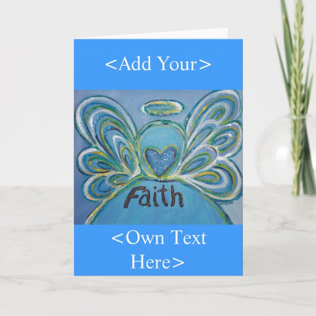 Faith Angel Greeting Card Feiertagskarte (Vorderseite)
