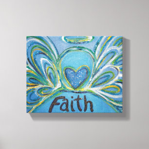 Faith Angel Word Art Peinture Toile Enveloppée