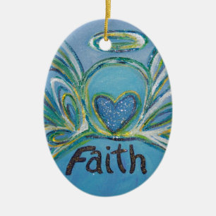Faith Angel Word Kunst, Dichtung und Musik Keramikornament