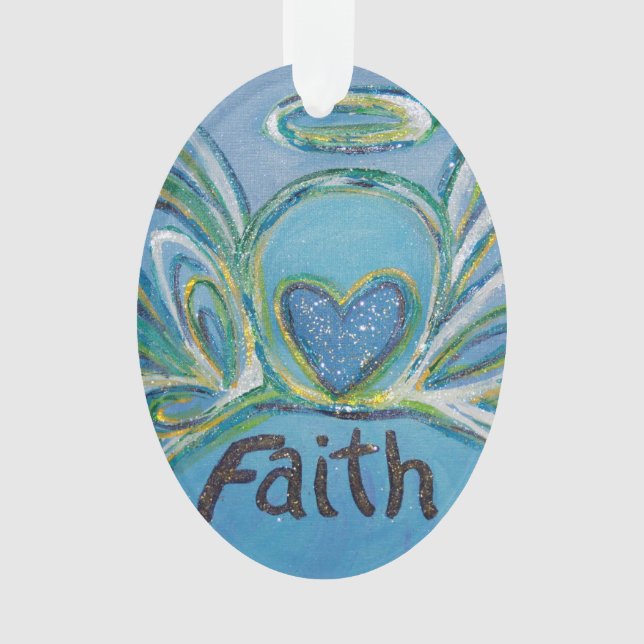 Faith Angel Word Kunst, Dichtung und Musik Ornament (Vorderseite)