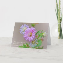 Faith Aster Pink Blume Ermutigen und Betreuungskar