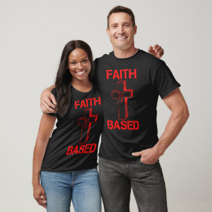Faith Based Cross and Heart Unisex T-Shirt