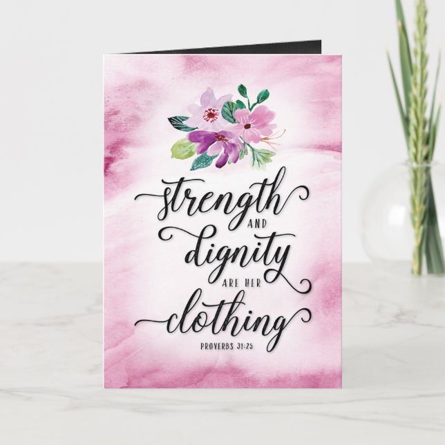 Faith Bday, Strength & Dignity are her Clothing Karte (Vorderseite)