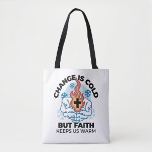 Faith Behalte uns warm - Hochwertiges Winterwerk Tasche