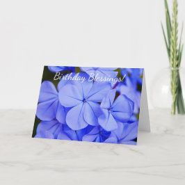 Faith Blue Flowers Carte Anniversaire