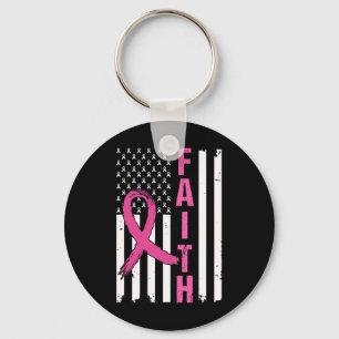 Faith Breast Cancer Awareness Pink Ribbons Amerika Schlüsselanhänger