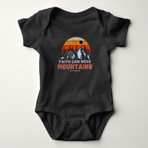 Faith Can Move Mountains Bible Unisex Baby Strampler