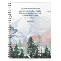 Faith Can Move Mountains Bible Vers Notebook