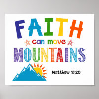 Faith Can Move Mountains Kinder Christliche Schrif