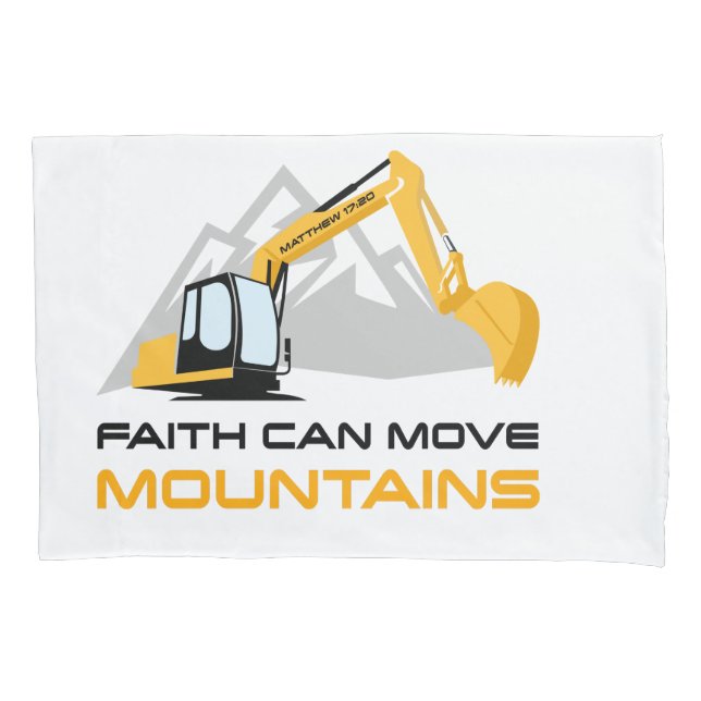 Faith Can Move Mountains - Kinder & Erwachsene Chr Kissenbezug (Vorderseite)